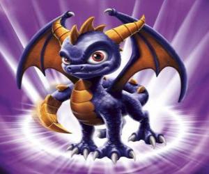 yapboz Skylander Spyro, ejderhanın ağzından ateş sinek ve çekebiliyor müthiş bir düşman. Magic Skylanders